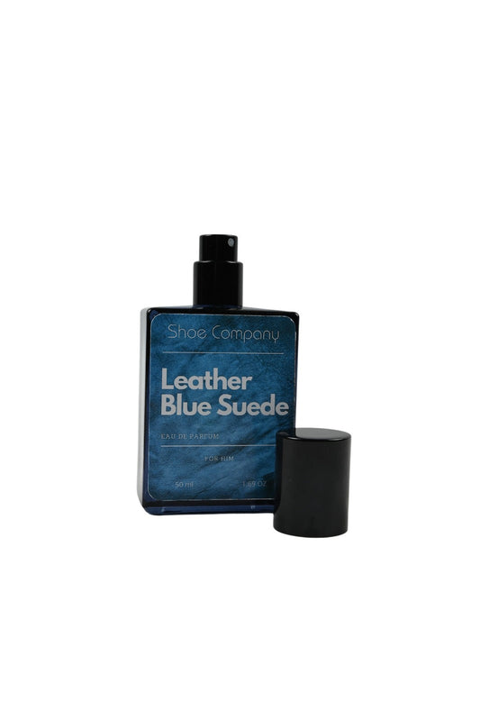 Blue Leather Suede